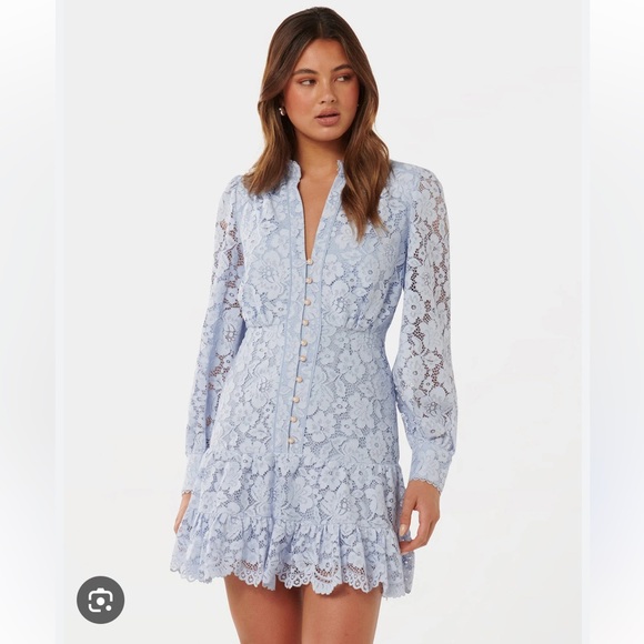 Ever New Dresses & Skirts - Ever New Evie Lace Mini Dress in Light Blue-BRAND NEW w/tags